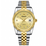 Helendavad Veekindlad Kvartskellad Paaris - Meeste ja Naiste Vabaaja Kellad Kalendriga