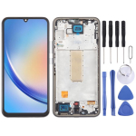 Samsung Galaxy A34 SM-A346B jaoks Incell LCD-ekraani digitaiser t&auml;ielik koostisraamiga, s&otilde;rmej&auml;lgede tuvastust ei toeta (Must) must