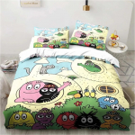 3D multikakomplekt B-Barbapapa tekikott ja padjap&uuml;&uuml;rid Pehme nahas&otilde;bralik &Uuml;hekordne King suurus Lastele S&uuml;nnip&auml;evakingitus 2pcsAuSingle140x210