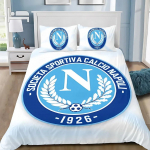 Napoli voodikatted Voodipesukomplekt, SSC jalgpalliklubi logo kate Moodne tr&uuml;kitud 2/3-osaline komplekt 1 voodikate, S&uuml;nnip&auml;evakingitused 210x210cm