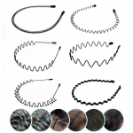 6 tk Black Metal lainelise stiiliga spordijuuksepael Vastupidav libisemiskindel meeste naiste unisex juuksepael vabaaja t&auml;iskasvanute peakatted poisile kingitus 6PCS