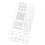 Planeerimiskalendri mallid Joonlauakomplekt L&auml;bipaistvad plastist &scaron;abloonid punktiruuduliste m&auml;rkmike jaoks M&auml;rkmete tegemise &scaron;abloonikomplekt Kingitus s&otilde;pradele valge