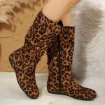 Seksikad leopardimustrilised naiste pahkluusaapad tasase tallaga kingad 2025 talvetrend uued Chelsea seemisnahast vabaajaketsid v&auml;lisjalatsid lumekingad 36 leopard