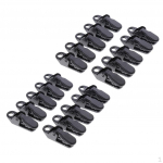 20 Pieces Plastic tie Emergency Awning Set Tarp Clip Tent Clamp Black