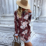 Naiste mood vabaaja lilleprinteriga s&uuml;gistalvised pikkade varrukatega kapuutsiga sviitrid kleidid XL