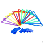 10 Pieces Hopscotch Game Backyard Exercise Portable Garden Agility s for Fitness Party Teens Triangle