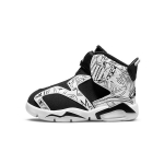 Air Jordan 6 Retro Little Flex SE TD DIY Beebi Tossud Must Valge DC4104-001 22
