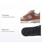 New Balance 991 Valmistatud Inglismaal Alusklaasiga Meeste Tennised Pruun Sekvoia P&auml;&auml;skur M991PTY 40.5