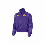 Nike NBA Los Angeles Lakers T&auml;hekujulise Logoga Tr&uuml;kitud Seisva Kraega Lukuga Lahtine Jakk Naiste Jakk Lilla DR9232-504 L