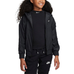 Nike Sportswear Windrunner Kapuutsiga Veekindel Mugav Vabaaja Jakk Laste Jakk Must Valge FZ5516-010 M black