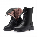 Fashion AIYUQI Women's Winter Shoes Genuine Leather Boots Women Large size 41 42 43 Casual Ankle Boots Non-slip Women Snow Boots 43