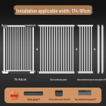 Turvaline kassikindel siseruumide lemmikloomat&otilde;ke: Kr&uuml;pteeritud, K&otilde;rgendatud Aed&mdash;Punch-Free Disain Kassidele ja Koertele, Ideaalne R&otilde;dudele ja Vaheseintele. Height 150cm, Gap 3.5cm, Automatic