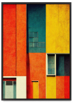Plakat bauhaus abstrakcja 21x30 cm