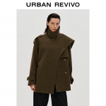 UR Women's Sophisticated Belted Wool Blend Coat M