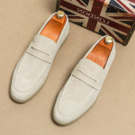 Mood Suurbritannia Retro Meeste Terava Otsaga Suede Lamedad Kingad Ehtne Nahk Kingad Vabaaja Penny Loaferid Formaalne Kleidi Jalan&otilde;ud Sapatos Tenis Masculino 46 brown