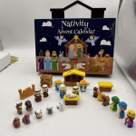 S&uuml;nnip&auml;eva advendikalendri klotsid kinkekarp l&otilde;bus kinkekarp s&uuml;nnip&auml;ev Jeesus 24 p&auml;eva loenduse advendikalendrid j&otilde;ulud kodu kaunistus 3D doll Bind Box