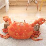 Simuleeritud suur krabi viskepadi pl&uuml;&uuml;sist m&auml;nguasi nukk karvane krabi nukk laste rahustav riidest nukk tegevuskingitus 58*60cm（0.95kg）