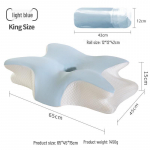 Piiri&uuml;lene liblikakujuline m&auml;luvahust padi kaelatoeks - K&otilde;rge/Madal k&uuml;lili magaja disain Pillow Core + Outer Pillowcase