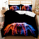 Tarantula Print Beddengoed komplekt Zwart Bruin Spider Dekvoodi kate, putukateema Zachte Dekbedovertrek Voor Kinderen Tiener, Wit 70x133cm