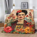 Multikas F-Frida Prinditud Tekk Piknikutekid Soe Tekk Pehme ja Mugav Tekk Kodu Reisimine S&uuml;nnip&auml;evakingitus 40x50in