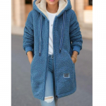 Suures suuruses 2024 uus mood naiste kampsun, tihendav mantel Naiste pikkade varrukatega vabaaja vaba vintage elegantsed kampsunid, mantel 3XL sinine