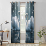 S&otilde;brap&auml;eva armastuse luige aknakardinad elutuppa magamistoa kardin Moodne k&ouml;&ouml;gikardinad kardinad kardinad 135W x 60H(cm) x1