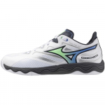 Mizuno Wave Medal NEO lauatennisejalatsid, stabiilsus, pehmendus ja reageerivus, sise-/spordisaal, valge/roheline/tumepruun, suurus 26,5 cm, 2E