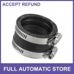 45mm ID Black Carburetor Adapter Inlet Intake Pipe Boot Interface w Clamps