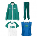 Kalmaari M&auml;ngu Cosplay Kost&uuml;&uuml;m Neljaosaline Komplekt Dressipluus R&otilde;ivad Jakk T-s&auml;rk Vest P&uuml;ksid Komplekt Spordi Huppari Halloween Karnevali Peokost&uuml;&uuml;m 5XL L