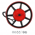 16-tolline topelt-Hall-harjadeta rummumootor 48V&ndash;72V 800&ndash;2000W DC ketaspiduriga mootor elektrilisele mootorrattale t&otilde;ukerattale kollane