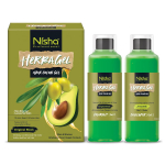 Nisha Herba Geel Juuksev&auml;rv Geel Originaalmust 500ml+500ml Tilkumisvastane Vegan Valem Kauakestev L&auml;ige