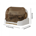 Beebipudeli t&ouml;&ouml;laua kuivatusrest Pudeli kuivatusrest eemaldatava tilgakandikuga Vastupidav Hea tihenduskaitse V&auml;ikelaste pudelid pruun