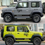 Suitable for the new Suzuki JIMNY car stickers, decorative off-road vehicle side skirts, striped stickers. must