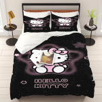 Hello Kitty Tr&uuml;kitud Magamistoa Voodipesu Komplekt Tekikott J&otilde;ulukingid Mugav Joonis Padjap&uuml;&uuml;riga AU Queen(210*210cm)3pcs