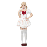 Uus Halloweeni 2026, gooti verine nukk lavastus Kost&uuml;&uuml;m, teenijat&uuml;druku kost&uuml;&uuml;m S white