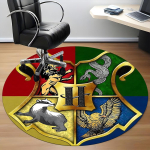 1 tk Harry Potter vaip, &uuml;mmargune libisemiskindel vastupidav suure suurusega kontorivaip, sobib kontorisse, ilus kaunistus 120cm gray