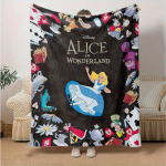 1 tk, Disney'i Alice Imedemaal Kodukaunistus Tekk, Flanellist Visketekk, Elutuba, Magamistuba v&otilde;i V&auml;liseiklused. T&auml;iuslik diivaniteki 130x150cm gray