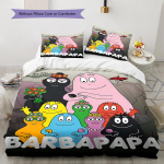 Barbapapa perev&otilde;itlusmustriga voodipesukomplekt Tekikott Padjap&uuml;&uuml;r Kodukaunistus Kingitus (1 * tekikott + 3 * padjap&uuml;&uuml;r, ilma t&auml;idiseta) 135x200cm