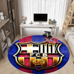 1 tk Barcelona FC kontori &uuml;mmargune vaip, sisevaip sobib kontorisse, magamistuppa, elutuppa kodu kaunistamiseks, ruumi kaunistus, kontor a0928156 120cm by 120cm gray