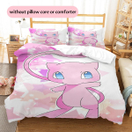 mew Pok&eacute;moni Muster Voodipesu Kodu Kaunistamine S&uuml;nnip&auml;evakingitus (1 * tekikott + 2 * padjap&uuml;&uuml;ri, ilma s&uuml;damikuta) 135x200cm