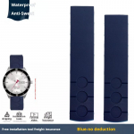 Tissot 1853 T044 prs516 jaoks Silikoonist k&auml;ev&otilde;ru T044417a T044430a Sinine oranž kummist k&auml;epael Metallist kokkupandav pandla Tarvikud 20mm Width