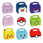 Pokemon Peotarbed S&uuml;nnip&auml;evapeo Kaunistused Pikachu Paberist Kingikotid K&auml;epidemega Kommikarp Beebipidu Lastele Tarvikud Kingitused 24 pieces