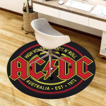 1 tk AC/DC k&otilde;rgepinge Rock N' Roll Austraalia 1973 &uuml;mmargune vaip, valmistatud pol&uuml;estrist, ideaalne kontoritoolide, elutubade kaunistamiseks fplt810 100cm by 100cm gray