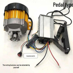 12-72V Madala kiirusega suure p&ouml;&ouml;rdemomendiga harjadeta hammasratastega mootor vintsile, konveierilindile, kaabli- ja kilekerimiseks 12V 500W Motor + Handle Throttle Controller