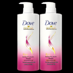 Dove toitev kahupreventiivne &scaron;ampoon pikkadele juustele, 2x700g
