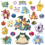 RoomMates RMK2535SCS Ikoonilised koori ja kleebi seinakleebised Pok&eacute;mon