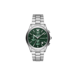 Emporio Armani K&auml;ekell Kvartsmehhanism Roostevabast terasest rihm 42 mm Roheline sihver 50 m veekindel Unisex kellad AR11529_NLP1_NLC Regular Watch Box