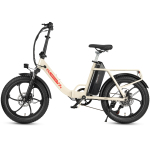 Maxturn MULE City Kaasaskantav Kokkupandav Elektriline Jalgratas 48V20Ah Aku 70KM S&otilde;iduulatus 20-tollised Paksud Rehvid 25KM/H Tippkiirus 120KG Kandev&otilde;ime E-jalgratas Veosihoidjaga valge