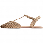 ZARA Punutud rihmikuga lamedad sandaalid Beež Naiste 1253853009138 39