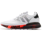 Adidas Unisex ZX 2K Boost Julge Logo Graafiline Pilvevalge H&otilde;bedane Metallik S&uuml;simust FX7030 38.5